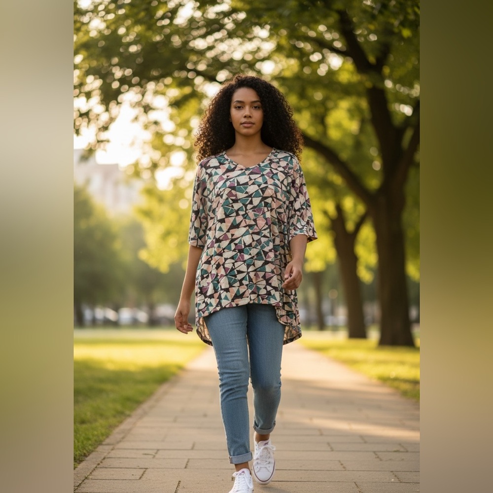 NWT Lularoe Oversize Top Large MULTICOLOR‎